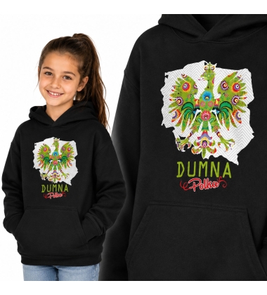 Bluza z kapturem dziecięca Patriotyczna  DUMNA POLKA
